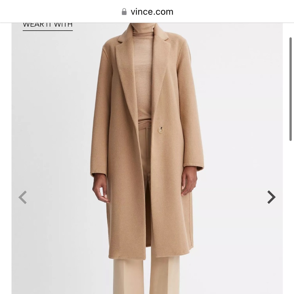 Classic Wool-Blend Straight Coat